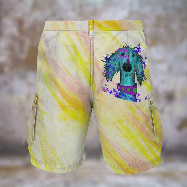 Cargohose mit Tootsi - Hose, lang oder kurz, bunt, 100% Polyester, Grösse S-5XL, fester Stoff, Normale Passform, Mischling, Mix, Windhunde, Podenco